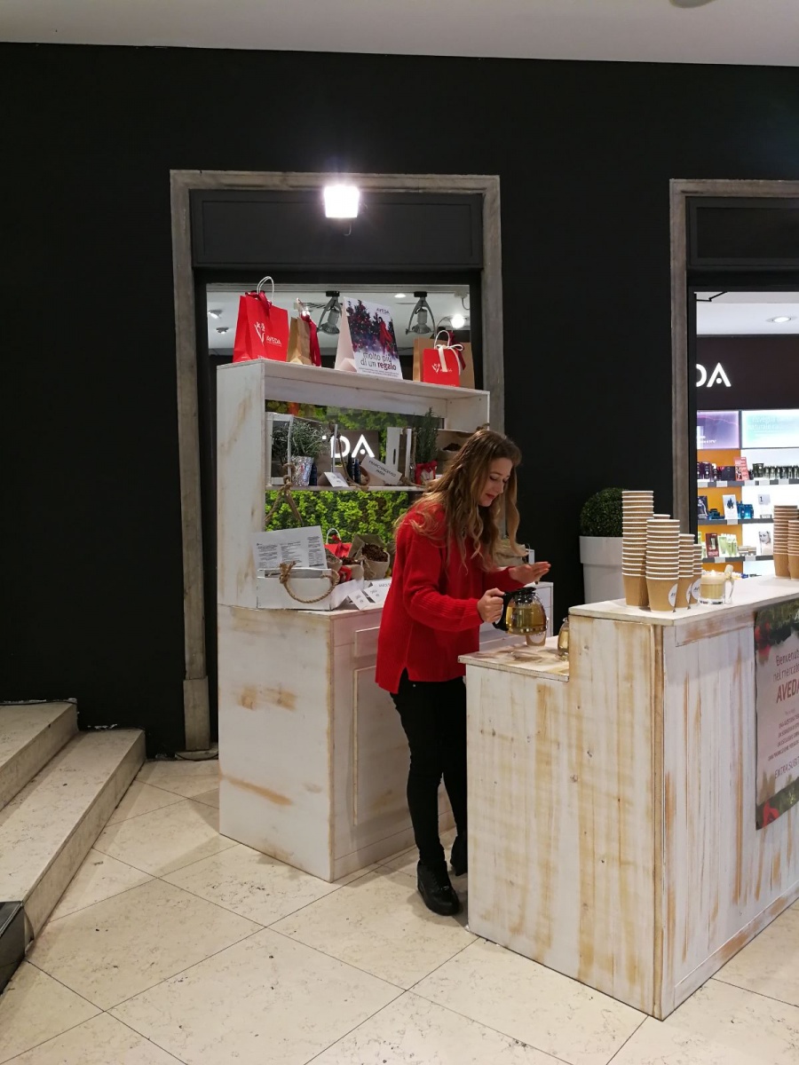 Stand for Aveda in the store inside Genova's Coin - 20