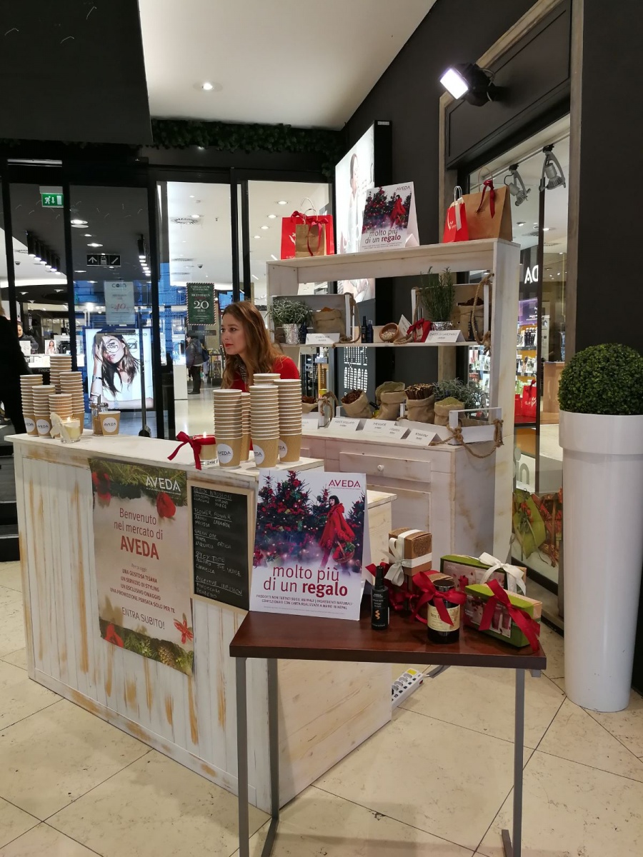 Stand for Aveda in the store inside Genova's Coin - 19