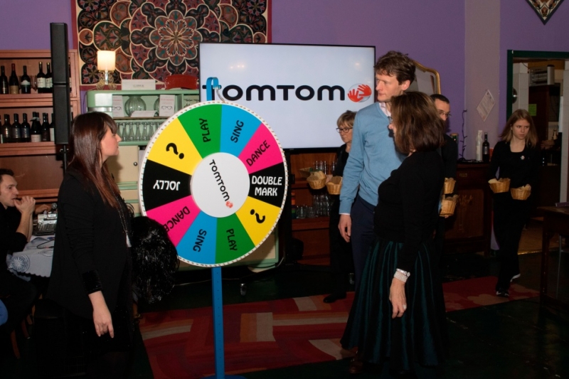 Smart Eventi: Team building "The Wheel of Fortune" during Tom Tom's Christmas business dinner - 1