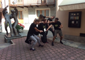 We organised an incentive with a Team Building Team Me Up activity, themed Superheroes treasure hunt for Aveda at Courmayeur.