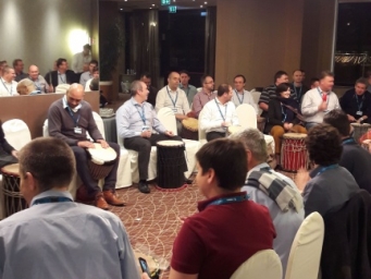 We organised a team building drum circle for Zebra Technologies' annual international meeting in Roma