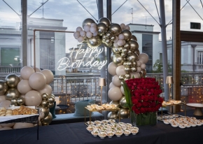 An 18th birthday in style, on a beautiful rooftop with a panoramic view, with classy decor and quality entertainment.